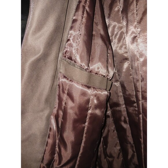 London Fog Men's Brown suede like jacket Quilt Lined Zipper Works Size‎ Large - Picture 11 of 15